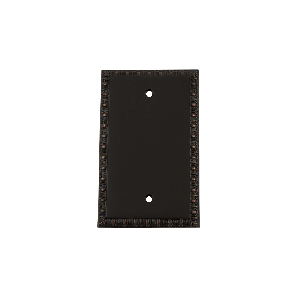 Nostalgic Warehouse EADSWPLTB Egg & Dart Switch Plate with Blank Cover in Timeless Bronze