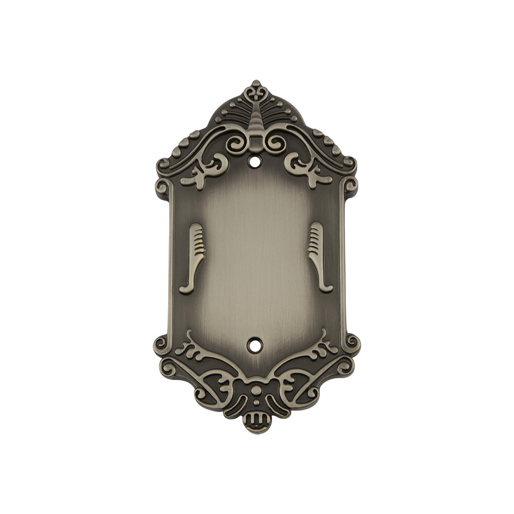 Nostalgic Warehouse VICSWPLTB Victorian Switch Plate with Blank Cover in Antique Pewter