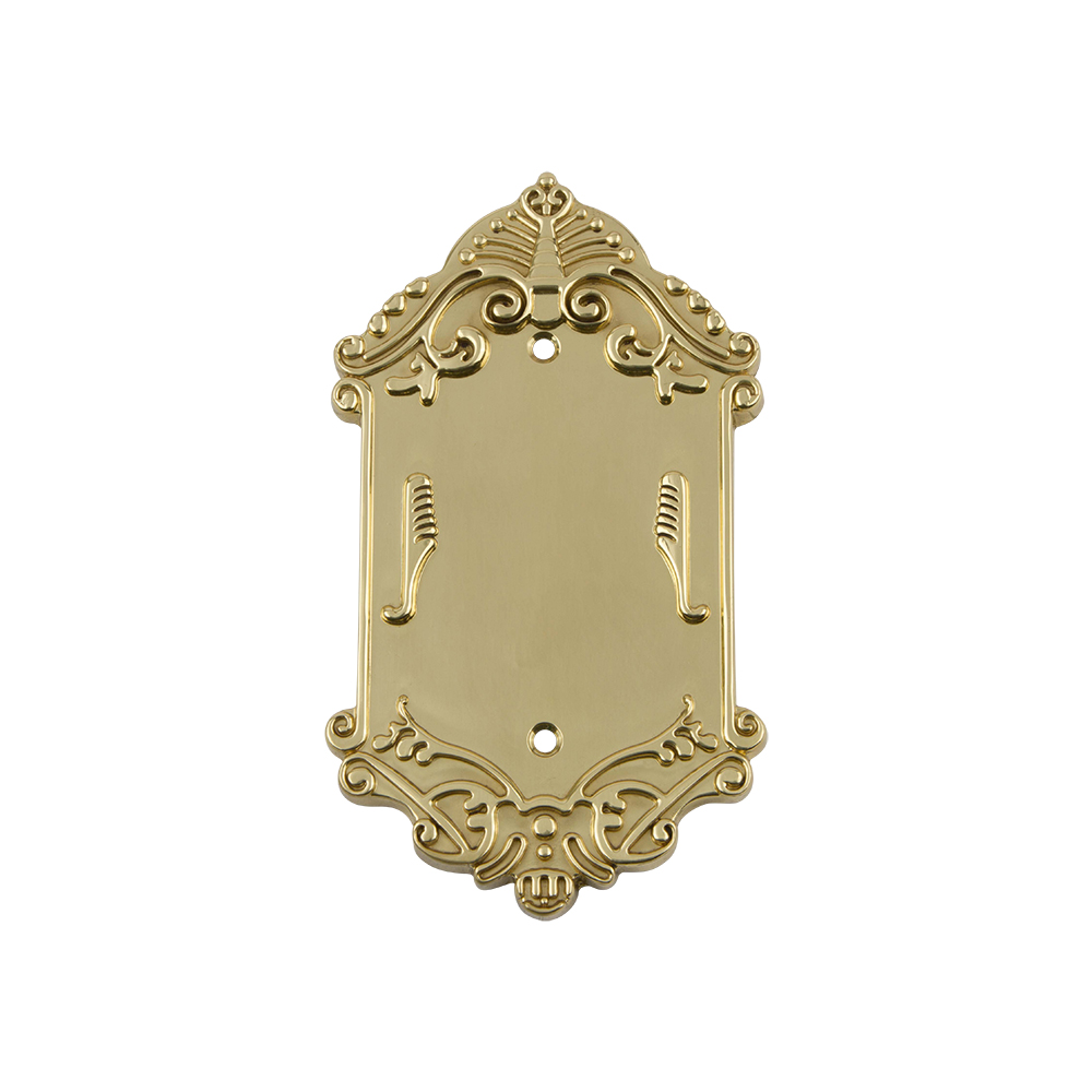 Nostalgic Warehouse VICSWPLTB Victorian Switch Plate with Blank Cover in Polished Brass