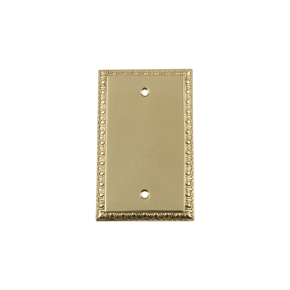 Nostalgic Warehouse EADSWPLTB Egg & Dart Switch Plate with Blank Cover in Polished Brass
