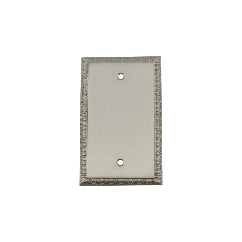 Nostalgic Warehouse EADSWPLTB Egg & Dart Switch Plate with Blank Cover in Satin Nickel