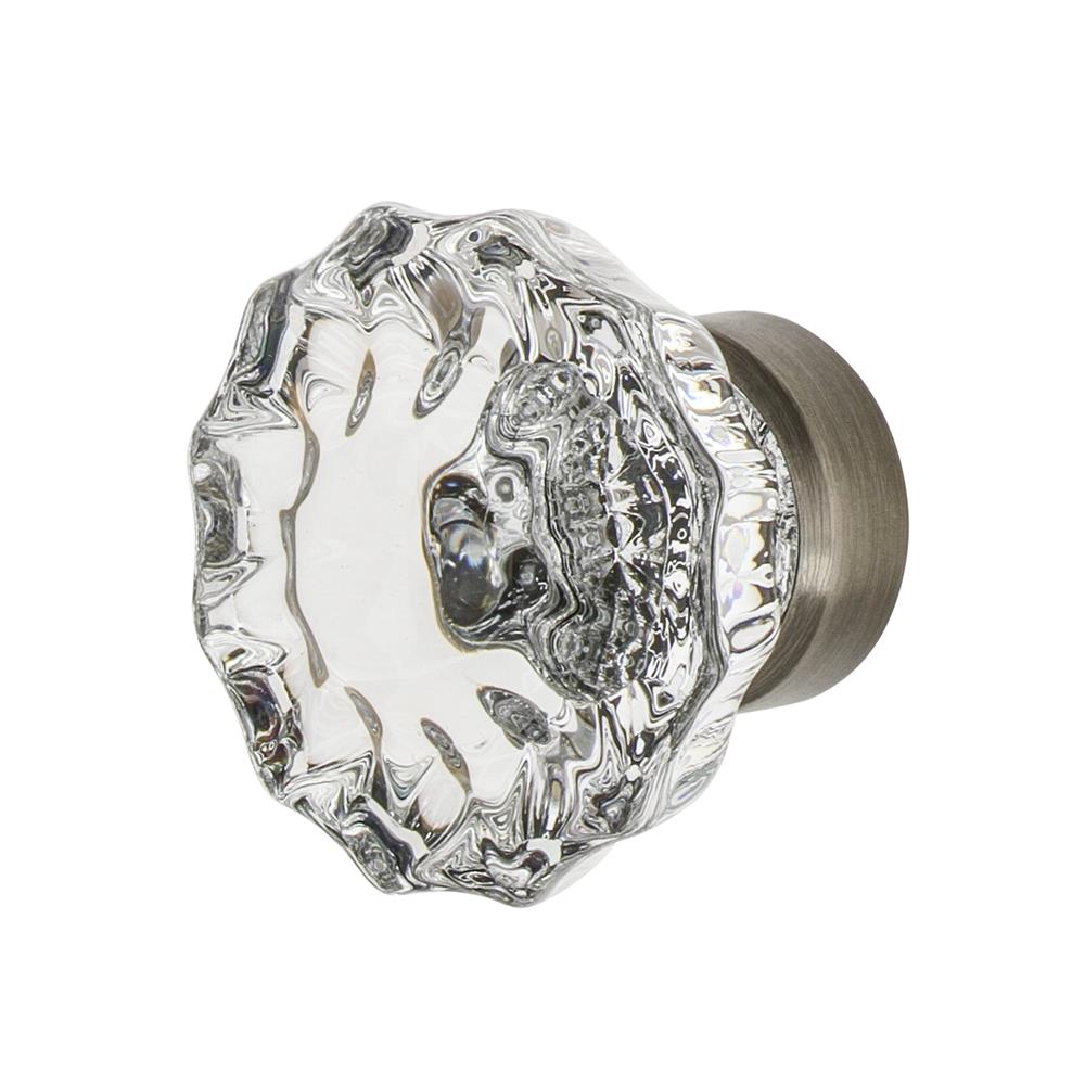 Nostalgic Warehouse CKB_CRY Crystal 1 3/8" Cabinet Knob in Antique Pewter