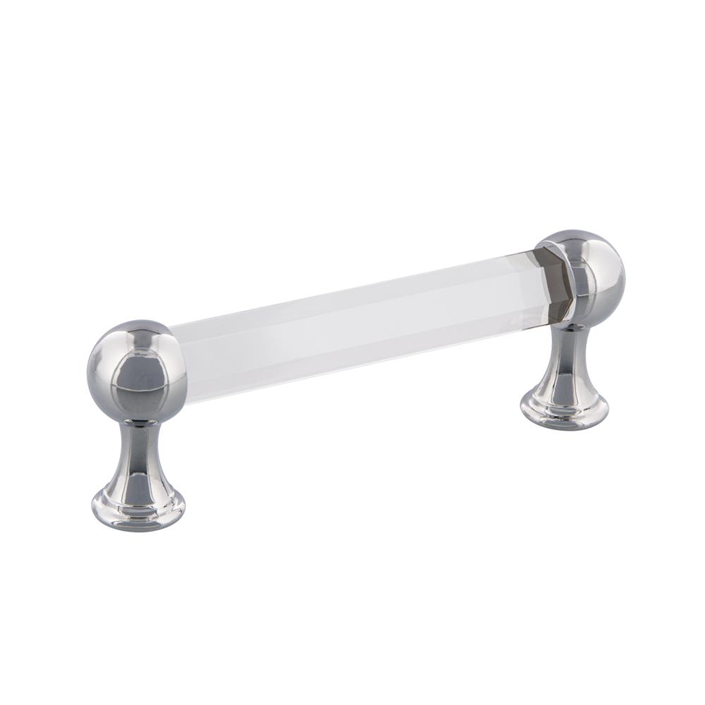 Nostalgic Warehouse HPLCRY_3 Crystal Handle Pull 3.75" On Center in Bright Chrome