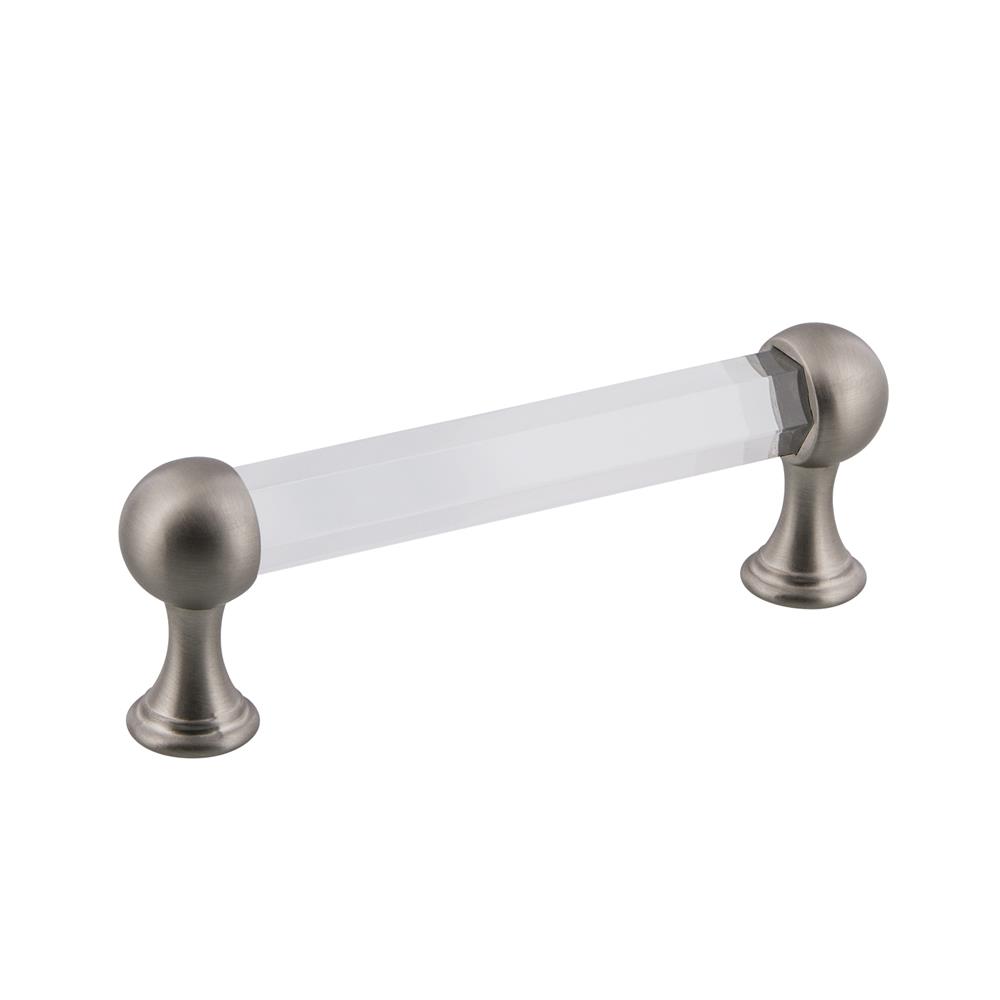 Nostalgic Warehouse HPLCRY_3 Crystal Handle Pull 3.75" On Center in Satin Nickel