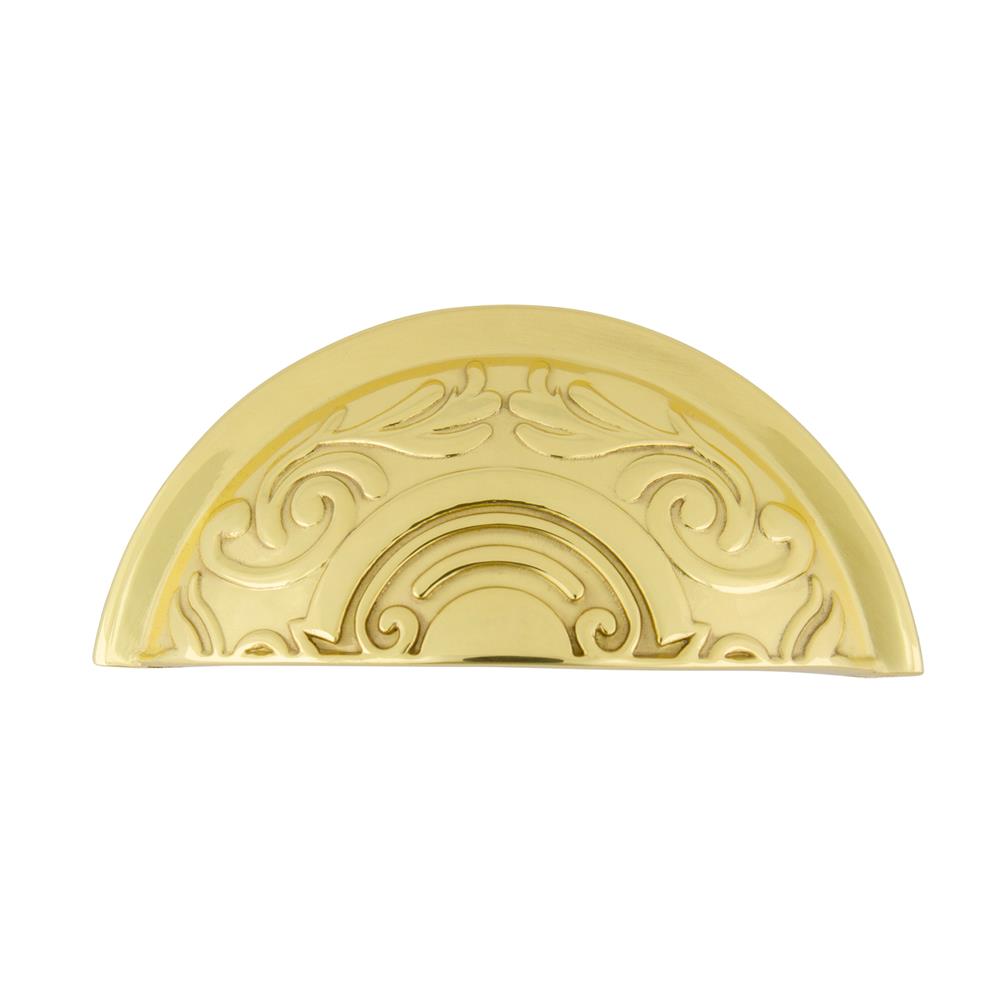 Nostalgic Warehouse 761704 Cup Pull Victorian in Unlacquered Brass
