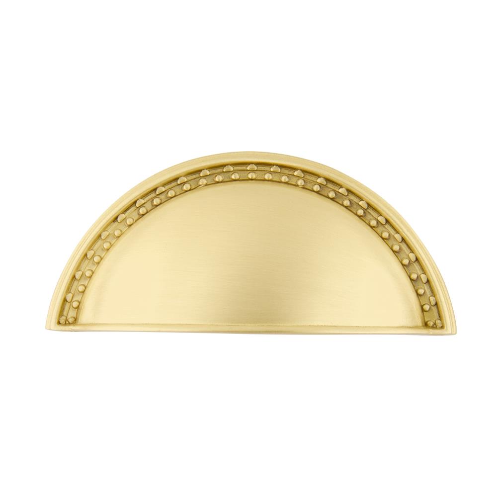 Nostalgic Warehouse 761709 Cup Pull Meadows in Satin Brass