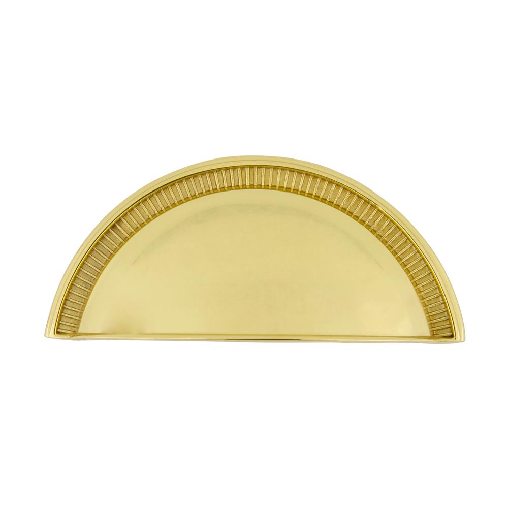 Nostalgic Warehouse 761739 Cup Pull Soleil in Polished Brass
