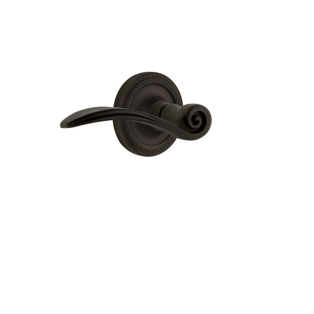 Nostalgic Warehouse ROPSWN Rope Rose Passage Swan Lever in Oil Rubbed Bronze