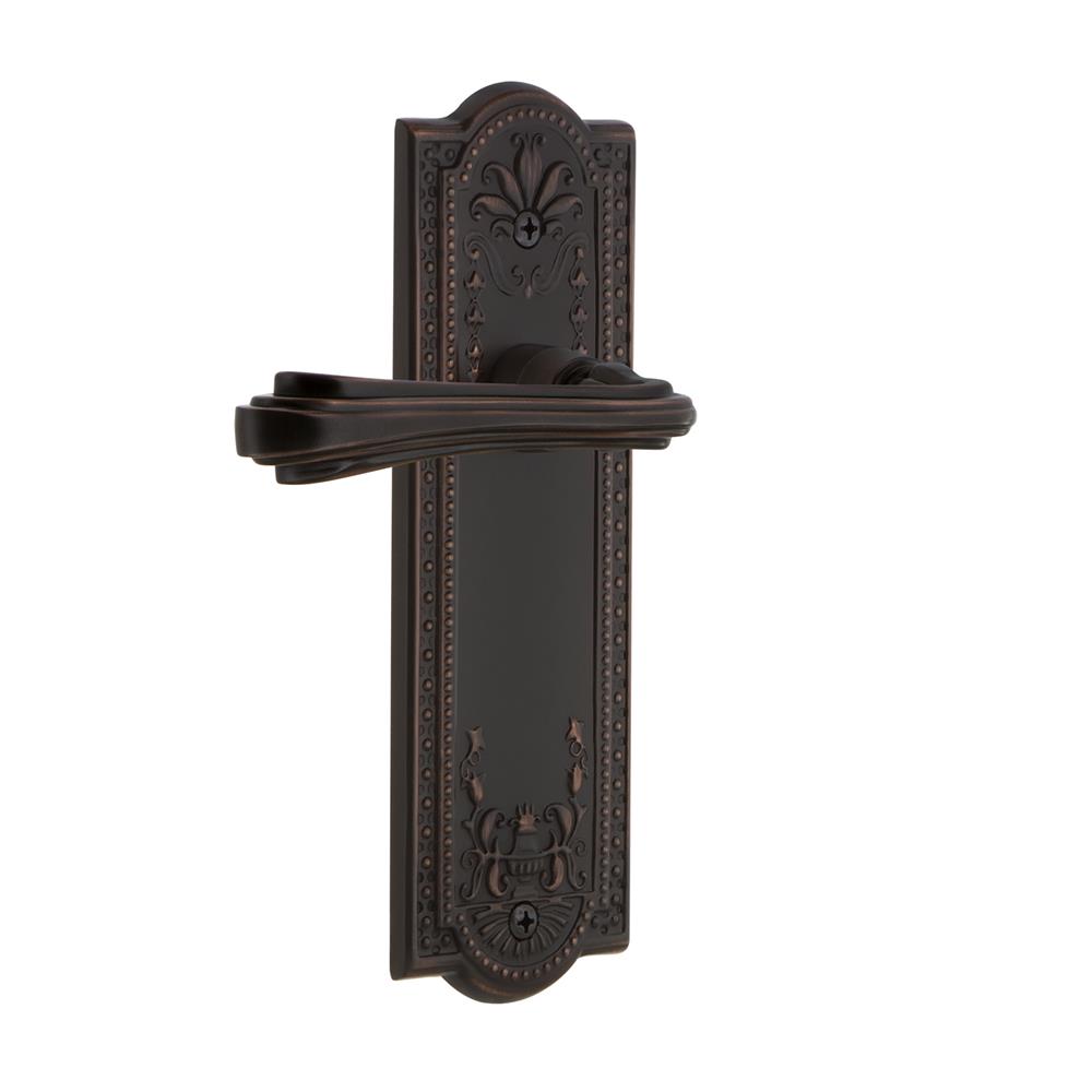 Nostalgic Warehouse MEAFLR Meadows Plate Passage Fleur Lever in Timeless Bronze