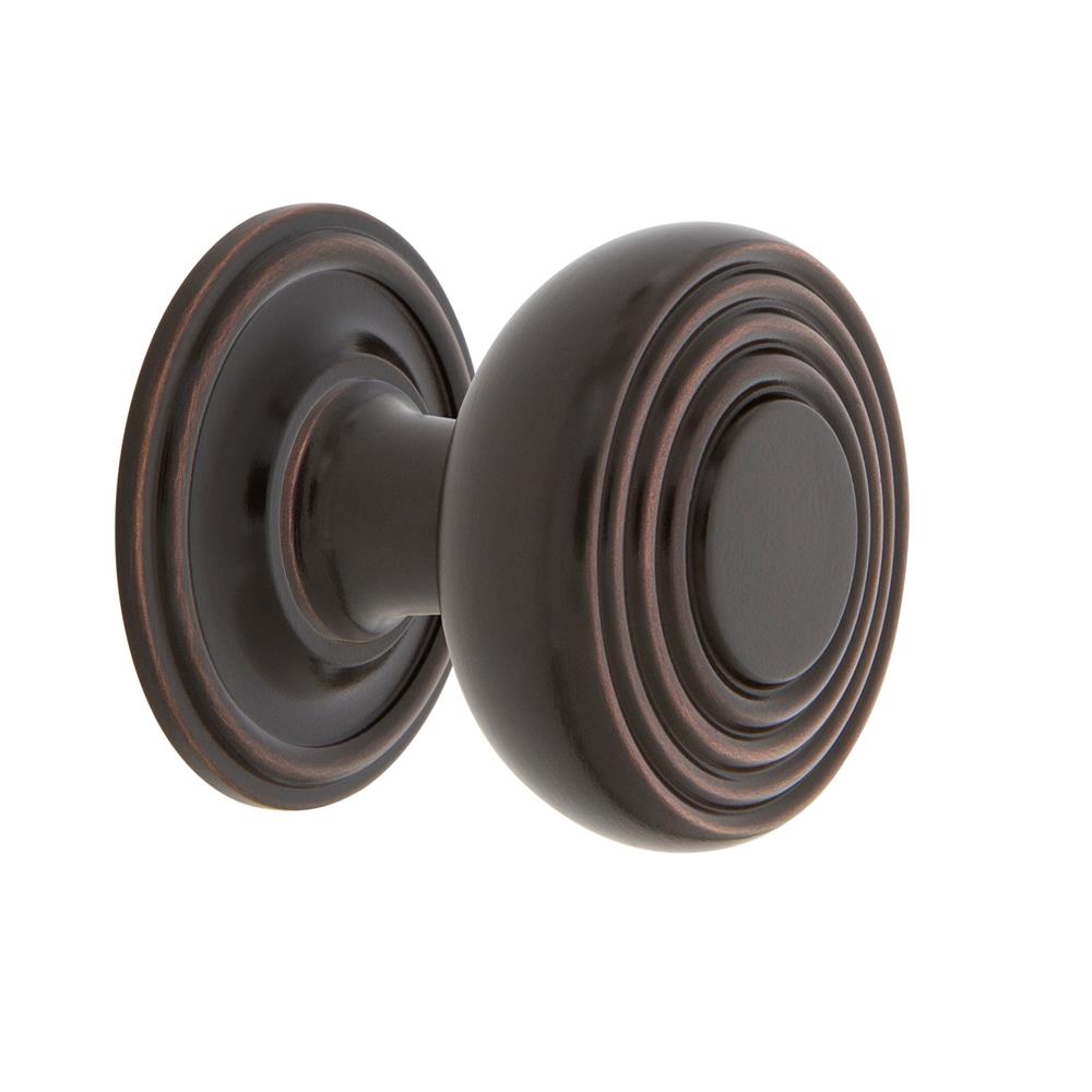 Nostalgic Warehouse 769466 Deco Brass 1 3/8" Cabinet Knob with Classic Rose in Timeless Bronze