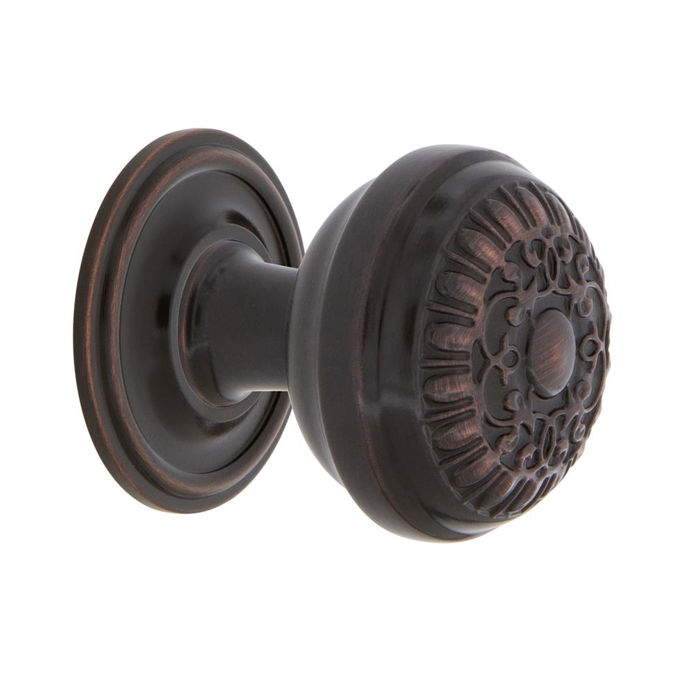 Nostalgic Warehouse 769483 Egg And Dart Brass 1 3/8" Cabinet Knob with Classic Rose in Timeless Bronze