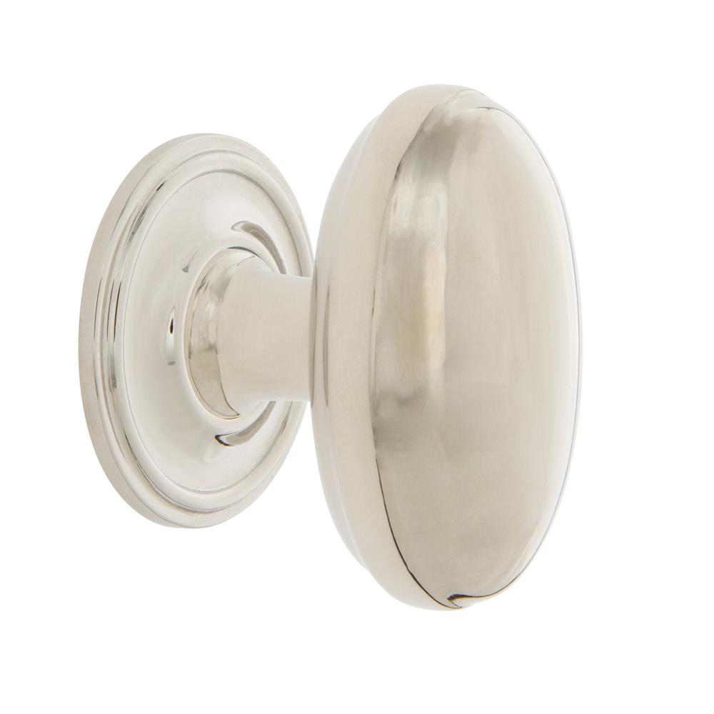 Nostalgic Warehouse 769497 Homestead Brass 1 3/4" Cabinet Knob with Classic Rose in Polished Nickel