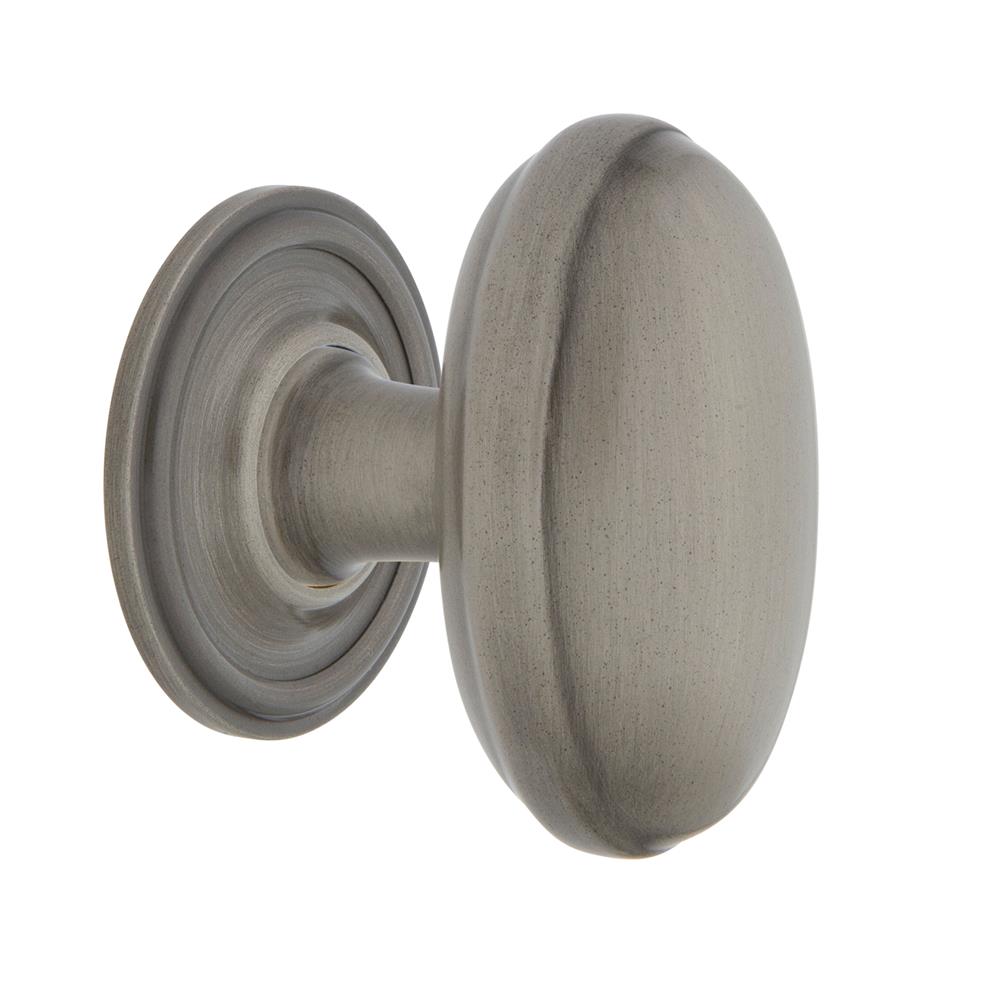 Nostalgic Warehouse 769500 Homestead Brass 1 3/4" Cabinet Knob with Classic Rose in Antique Pewter