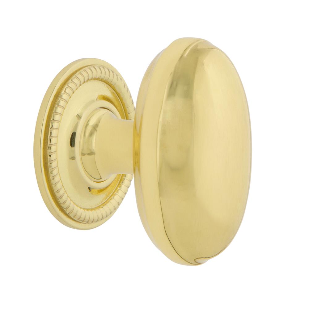 Nostalgic Warehouse 769504 Homestead Brass 1 3/4" Cabinet Knob with Rope Rose in Unlacquered Brass