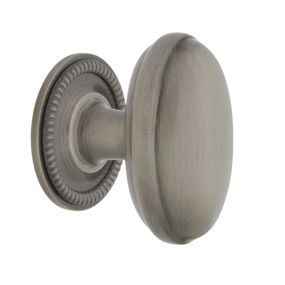 Nostalgic Warehouse 769509 Homestead Brass 1 3/4" Cabinet Knob with Rope Rose in Antique Pewter