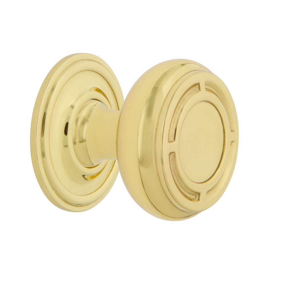 Nostalgic Warehouse 769531 Mission Brass 1 3/8" Cabinet Knob with Classic Rose in Polished Brass