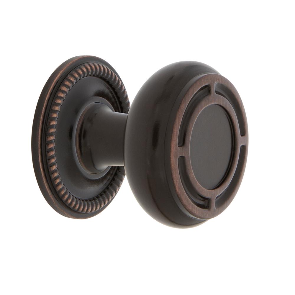Nostalgic Warehouse 769547 Mission Brass 1 3/8" Cabinet Knob with Rope Rose in Timeless Bronze