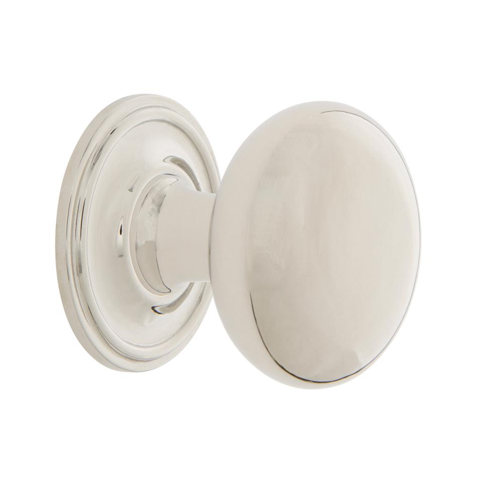 Nostalgic Warehouse 769549 New York Brass 1 3/8" Cabinet Knob with Classic Rose in Polished Nickel