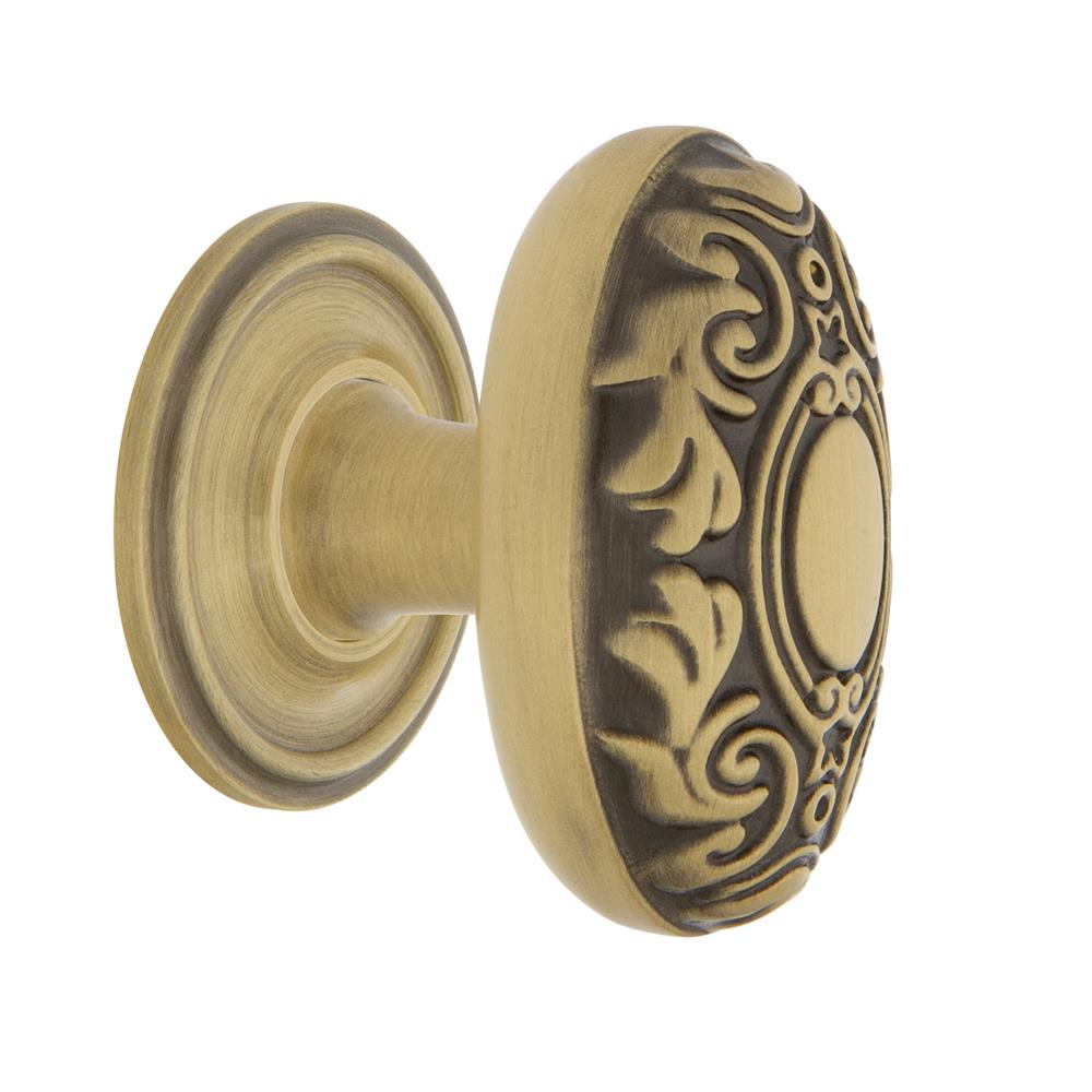 Nostalgic Warehouse 769568 Victorian Brass 1 3/4" Cabinet Knob with Classic Rose in Antique Brass