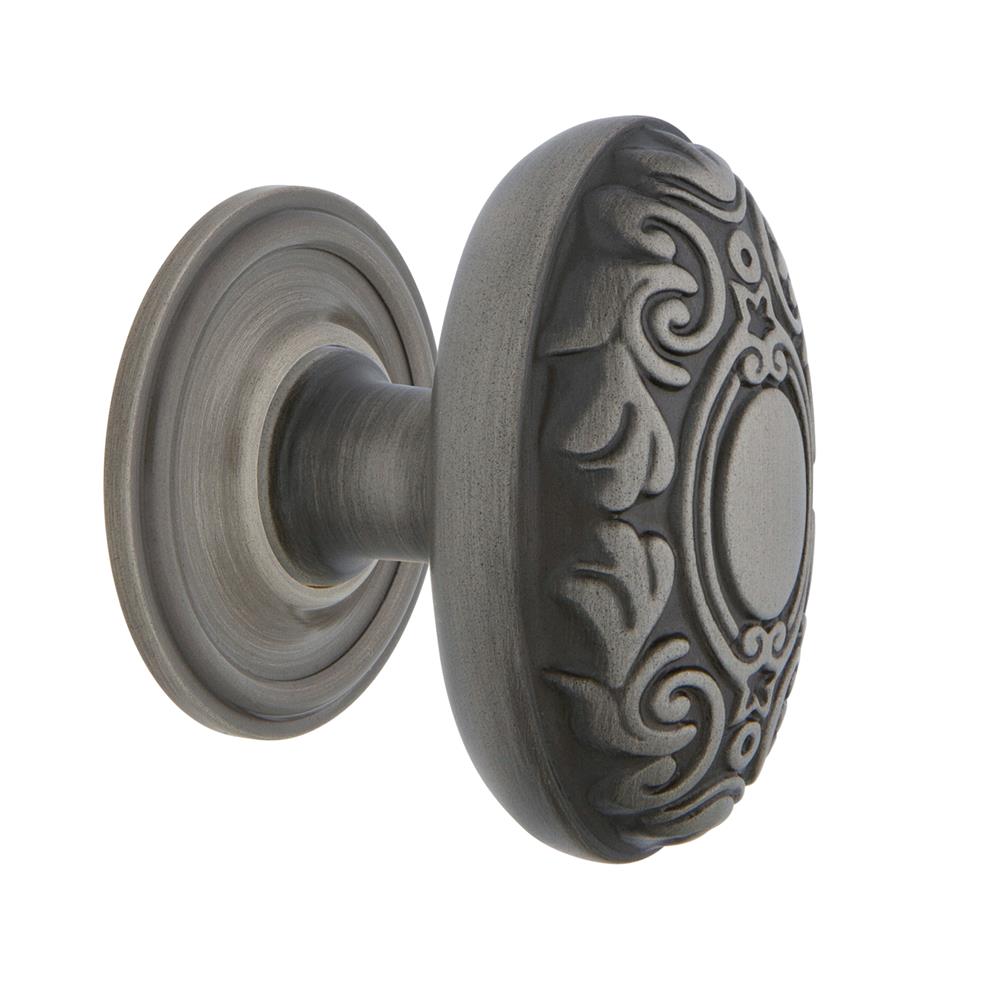 Nostalgic Warehouse 769571 Victorian Brass 1 3/4" Cabinet Knob with Classic Rose in Antique Pewter