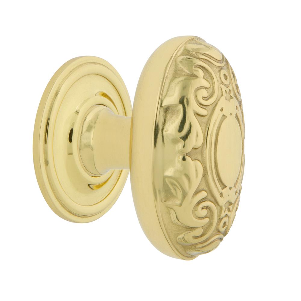 Nostalgic Warehouse 769573 Victorian Brass 1 3/4" Cabinet Knob with Classic Rose in Unlacquered Brass