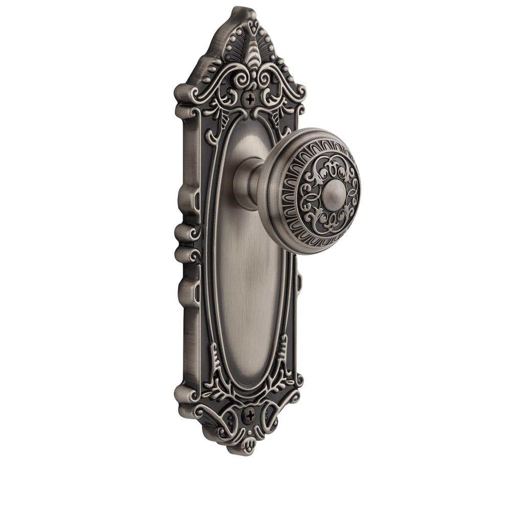 Grandeur by Nostalgic Warehouse GVCWIN Grandeur Grande Victorian Plate Dummy with Windsor Knob in Antique Pewter