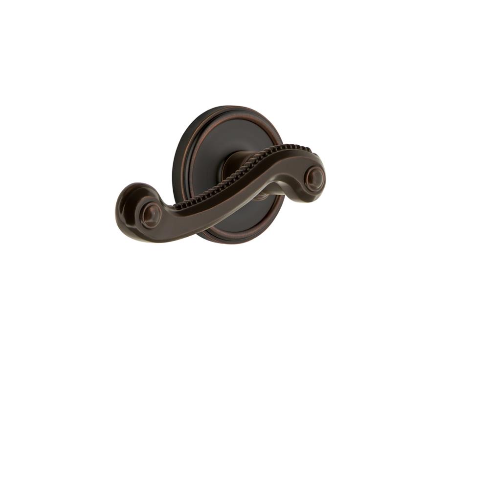 Grandeur by Nostalgic Warehouse GEONEW Grandeur Georgetown Plate Passage with Newport Lever in Timeless Bronze