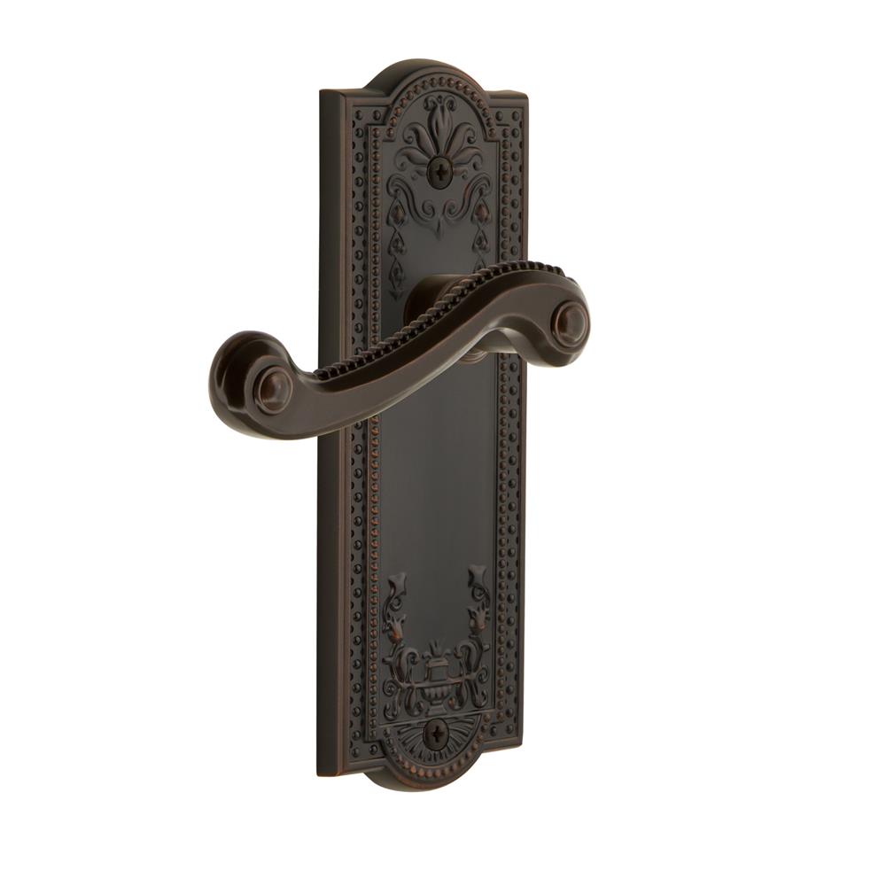 Grandeur by Nostalgic Warehouse PARNEW Grandeur Parthenon Plate Double Dummy with Newport Lever in Timeless Bronze