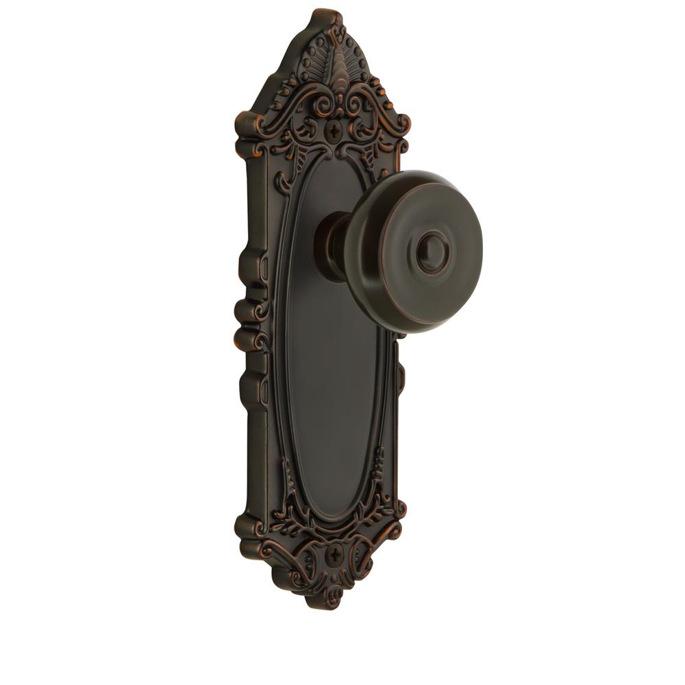 Grandeur by Nostalgic Warehouse GVCBOU Grandeur Grande Victorian Plate Dummy with Bouton Knob in Timeless Bronze