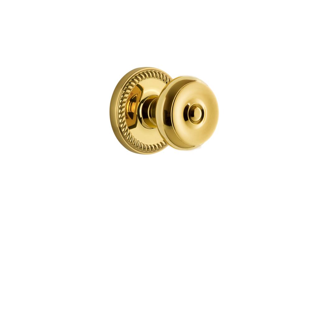Grandeur by Nostalgic Warehouse NEWBOU Grandeur Newport Plate Dummy with Bouton Knob in Polished Brass