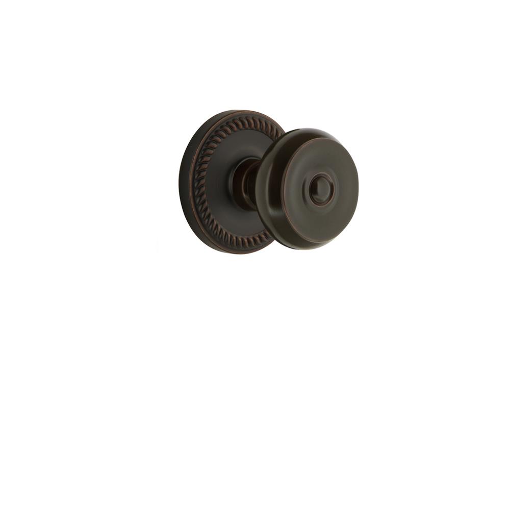 Grandeur by Nostalgic Warehouse NEWBOU Grandeur Newport Plate Double Dummy with Bouton Knob in Timeless Bronze