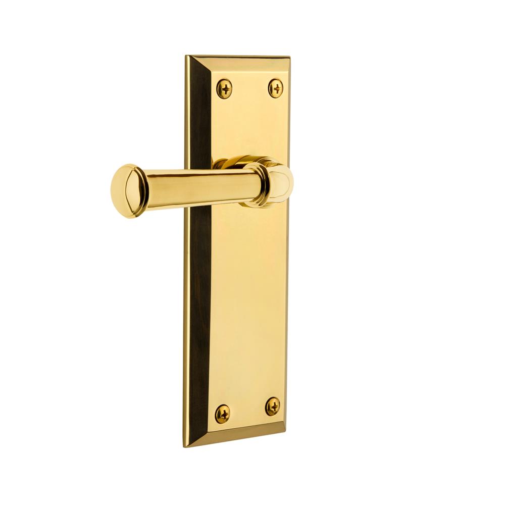 Grandeur by Nostalgic Warehouse FAVGEO Grandeur Fifth Avenue Plate Passage with Georgetown Lever in Polished Brass