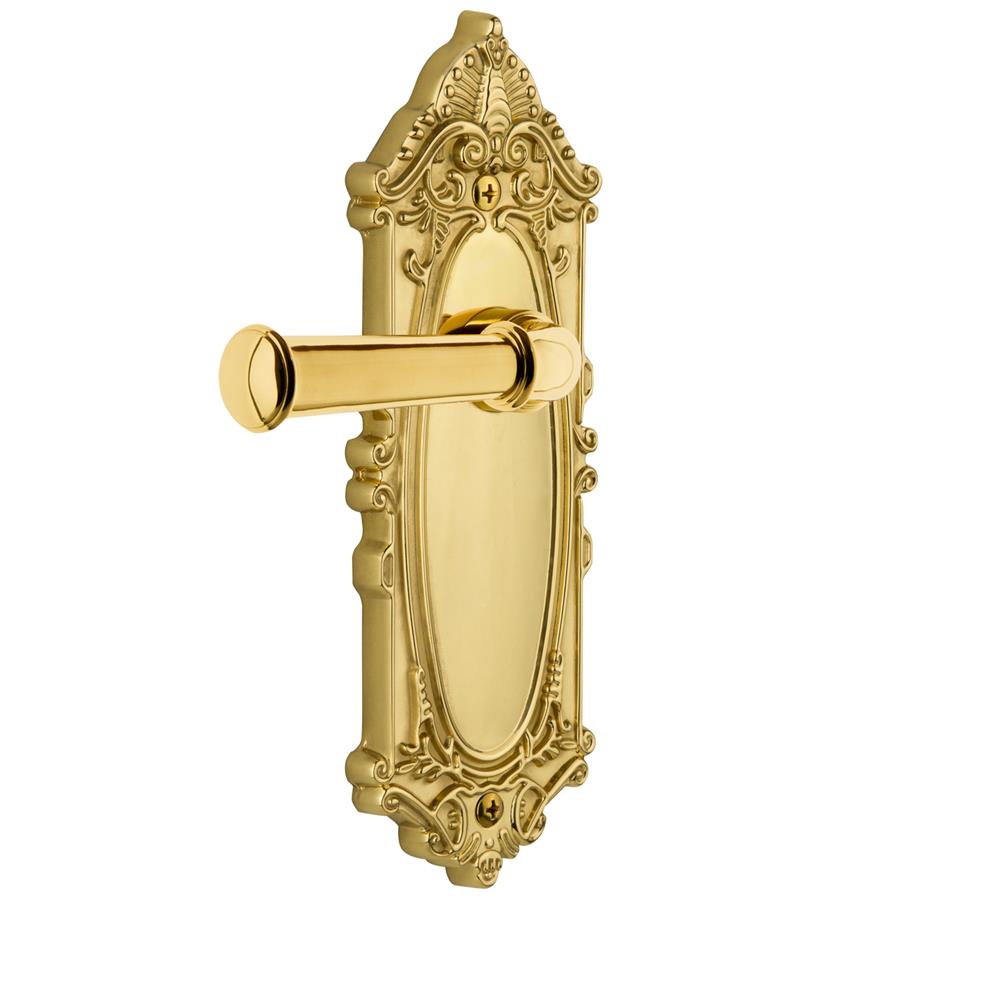 Grandeur by Nostalgic Warehouse GVCGEO Grandeur Grande Victorian Plate Dummy with Georgetown Lever in Polished Brass