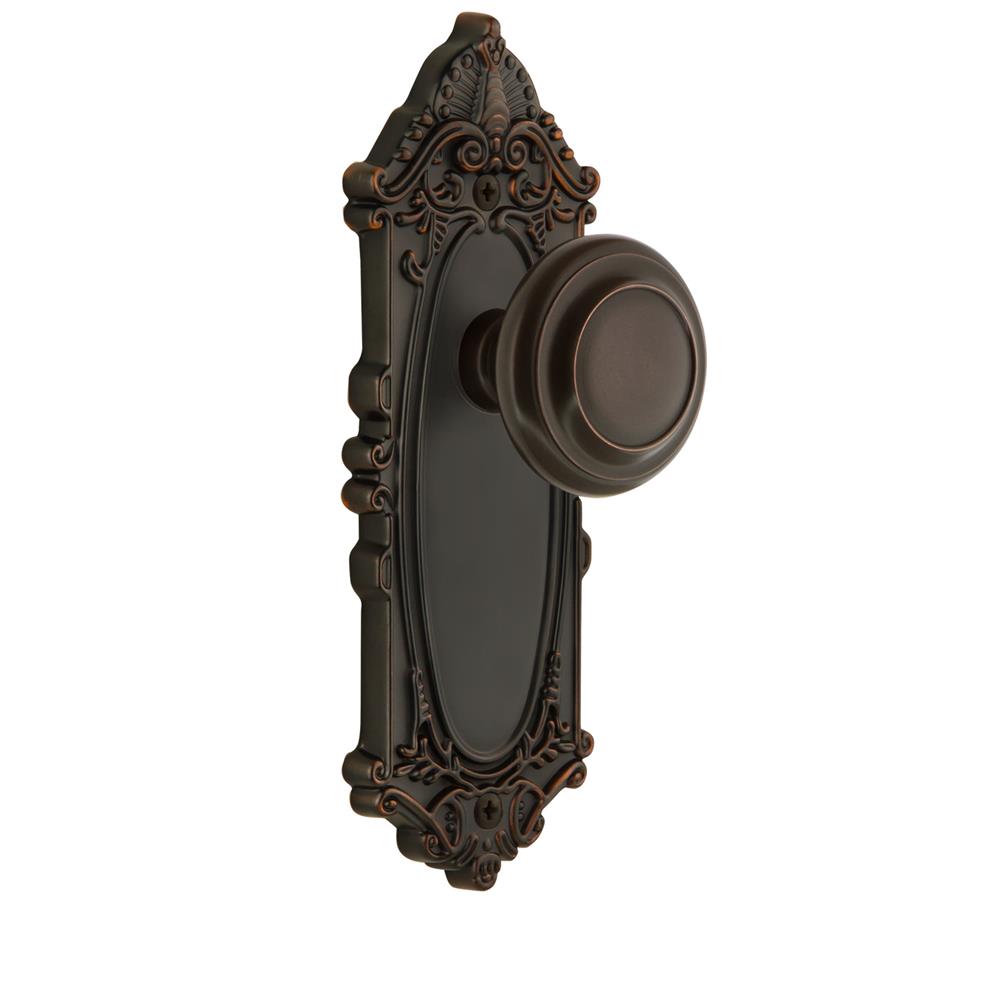 Grandeur by Nostalgic Warehouse GVCCIR Grandeur Grande Victorian Plate Dummy with Circulaire Knob in Timeless Bronze