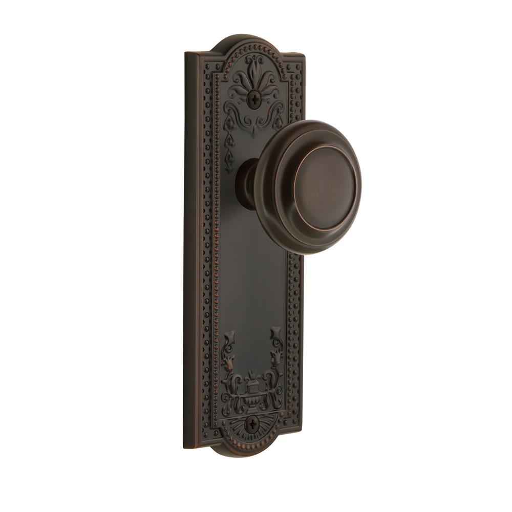 Grandeur by Nostalgic Warehouse PARCIR Grandeur Parthenon Plate Dummy with Circulaire Knob in Timeless Bronze