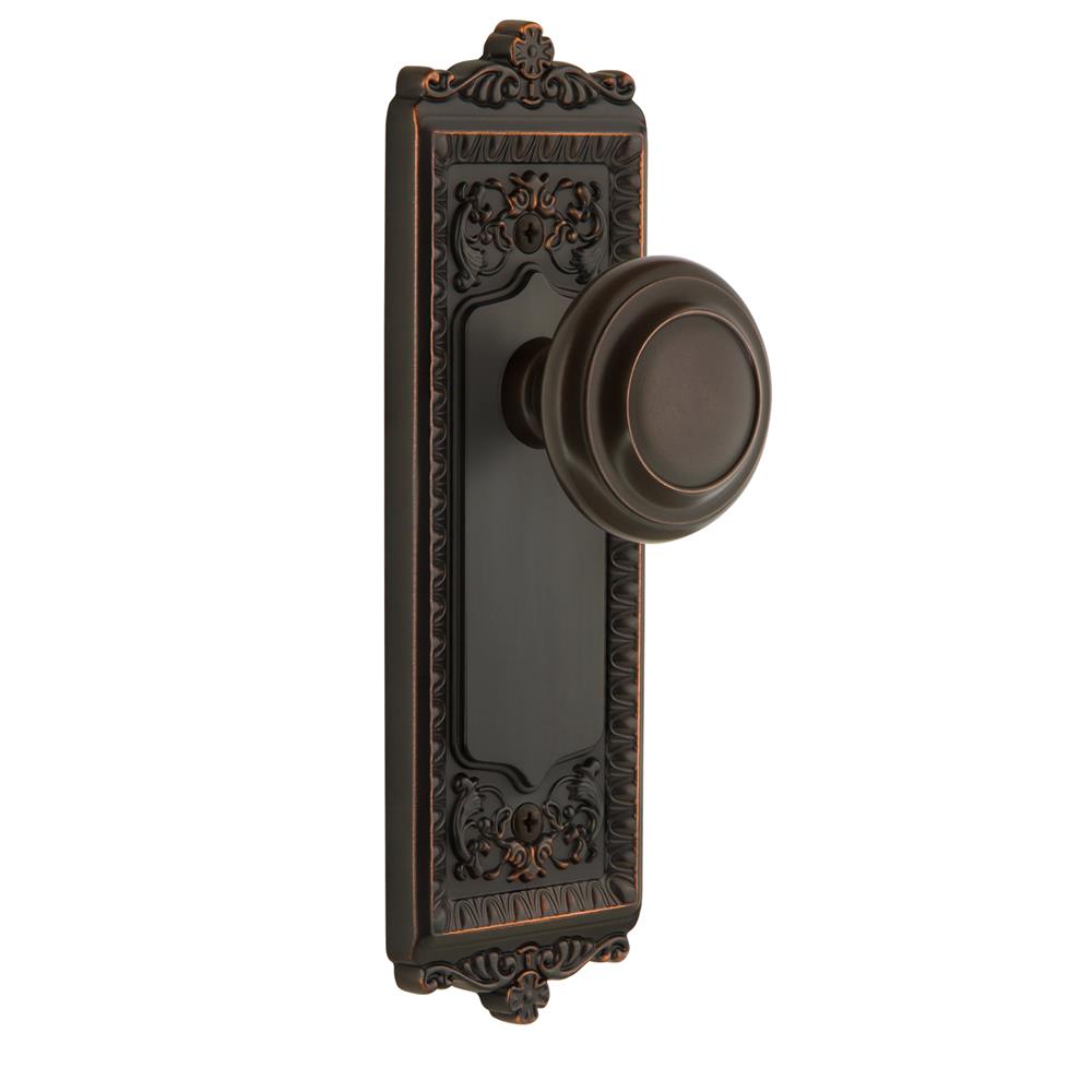 Grandeur by Nostalgic Warehouse WINCIR Grandeur Windsor Plate Dummy with Circulaire Knob in Timeless Bronze