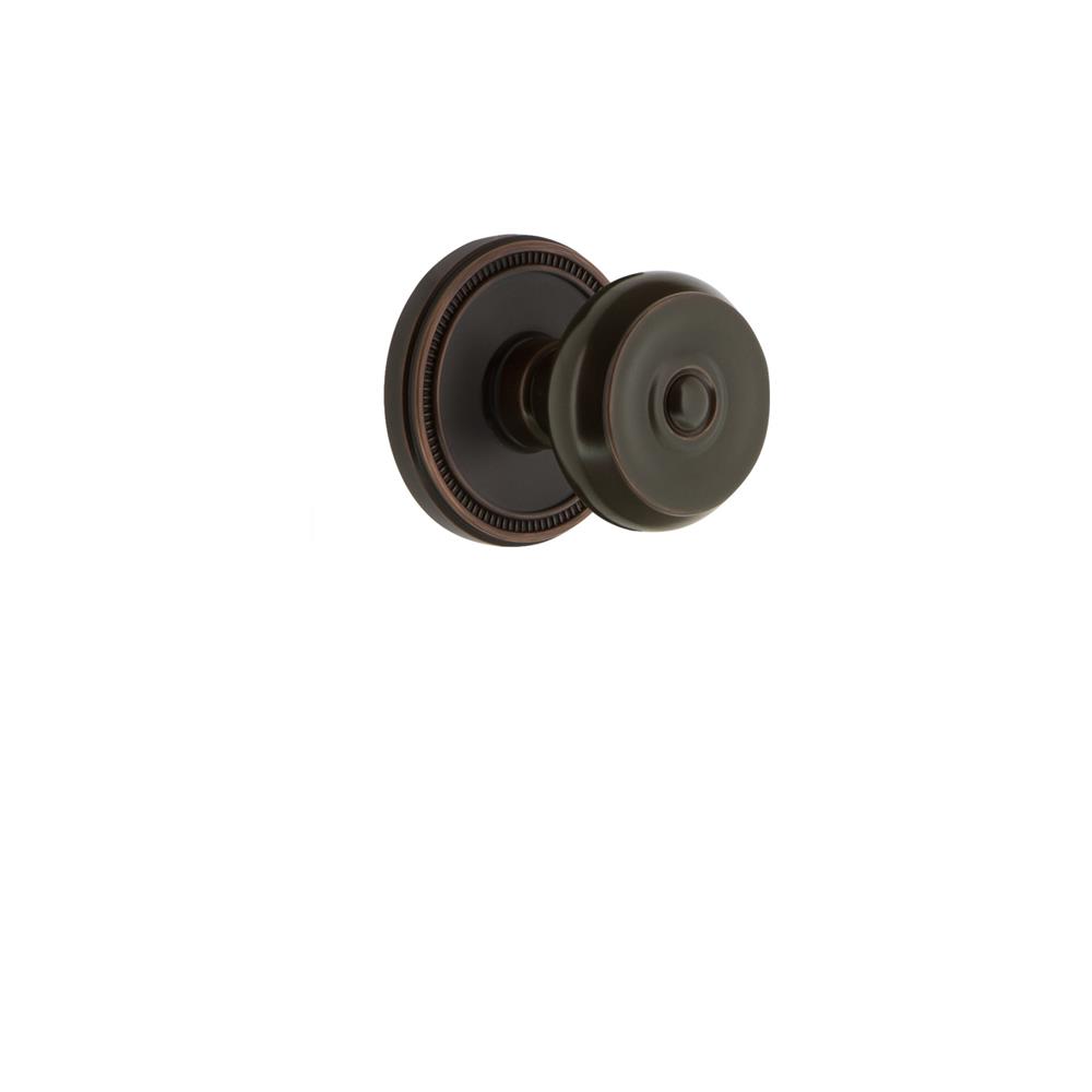 Grandeur by Nostalgic Warehouse SOLBOU Grandeur Soleil Rosette Double Dummy with Bouton Knob in Timeless Bronze
