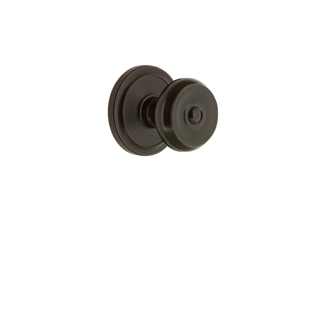 Grandeur by Nostalgic Warehouse CIRBOU Grandeur Circulaire Rosette Dummy with Bouton Knob in Timeless Bronze