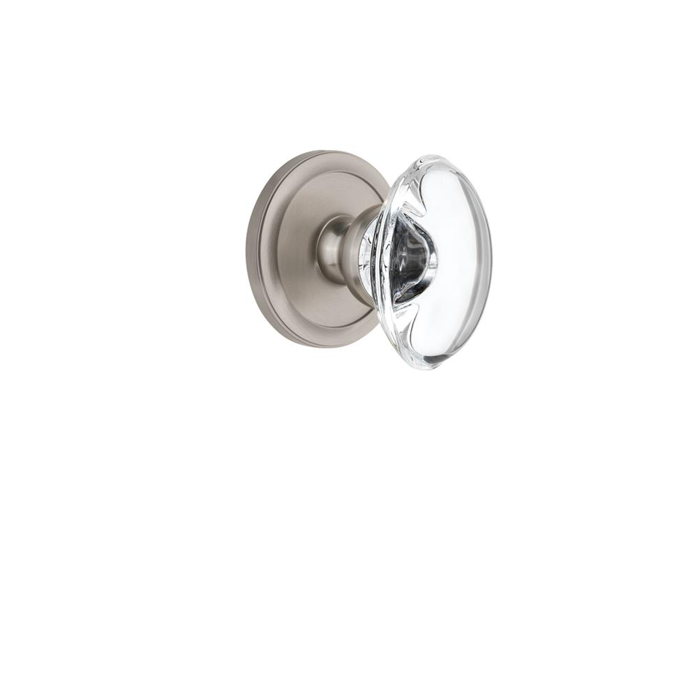 Grandeur by Nostalgic Warehouse CIRPRO Grandeur Circulaire Rosette Double Dummy with Provence Crystal Knob in Satin Nickel