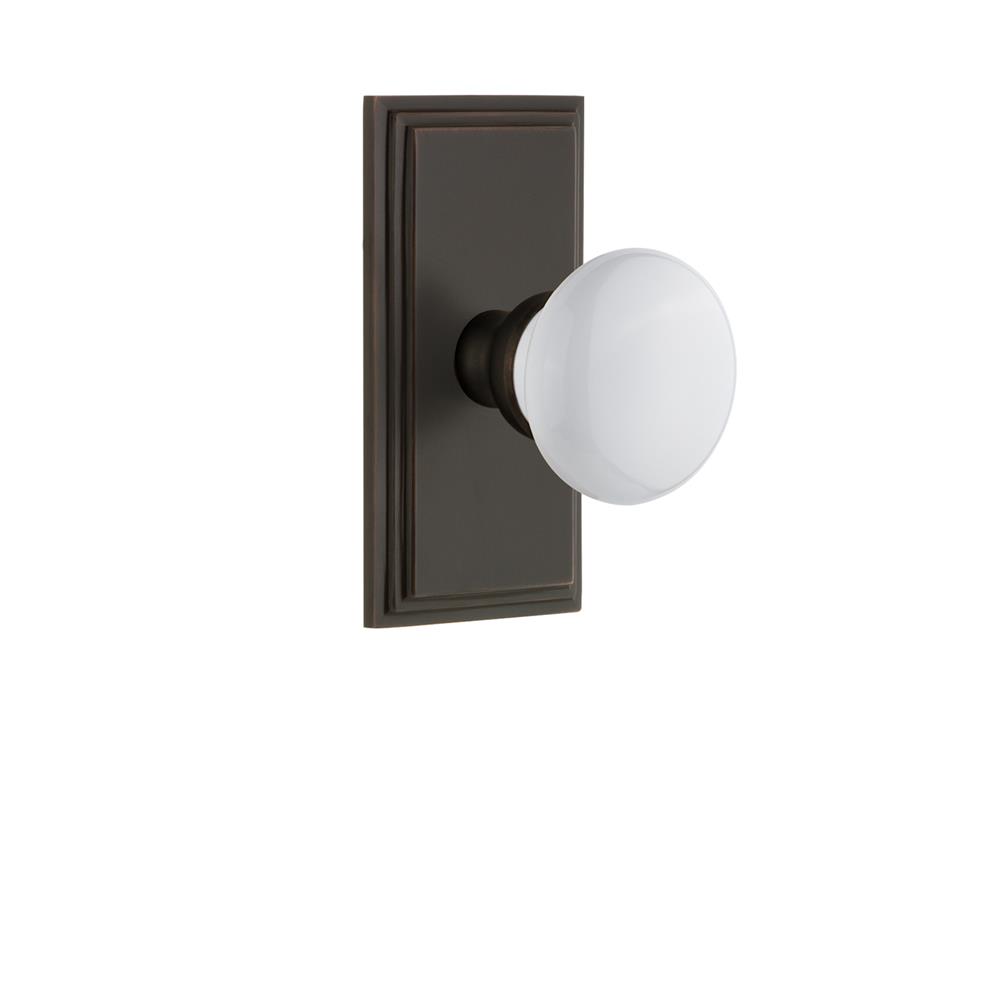 Grandeur by Nostalgic Warehouse CARHYD Grandeur Carre Plate Passage with Hyde Park Knob in Timeless Bronze