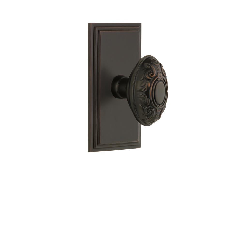 Grandeur by Nostalgic Warehouse CARGVC Grandeur Carre Plate Passage with Grande Victorian Knob in Timeless Bronze