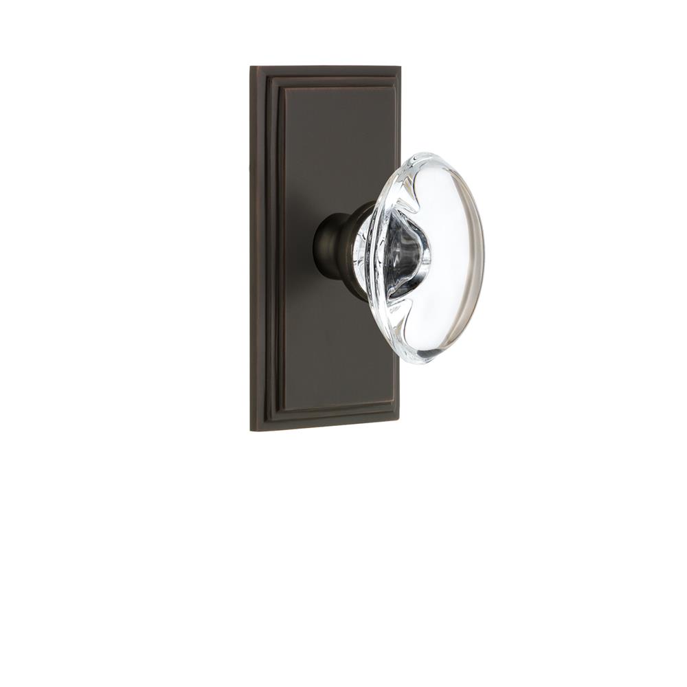 Grandeur by Nostalgic Warehouse CARPRO Grandeur Carre Plate Passage with Provence Crystal Knob in Timeless Bronze