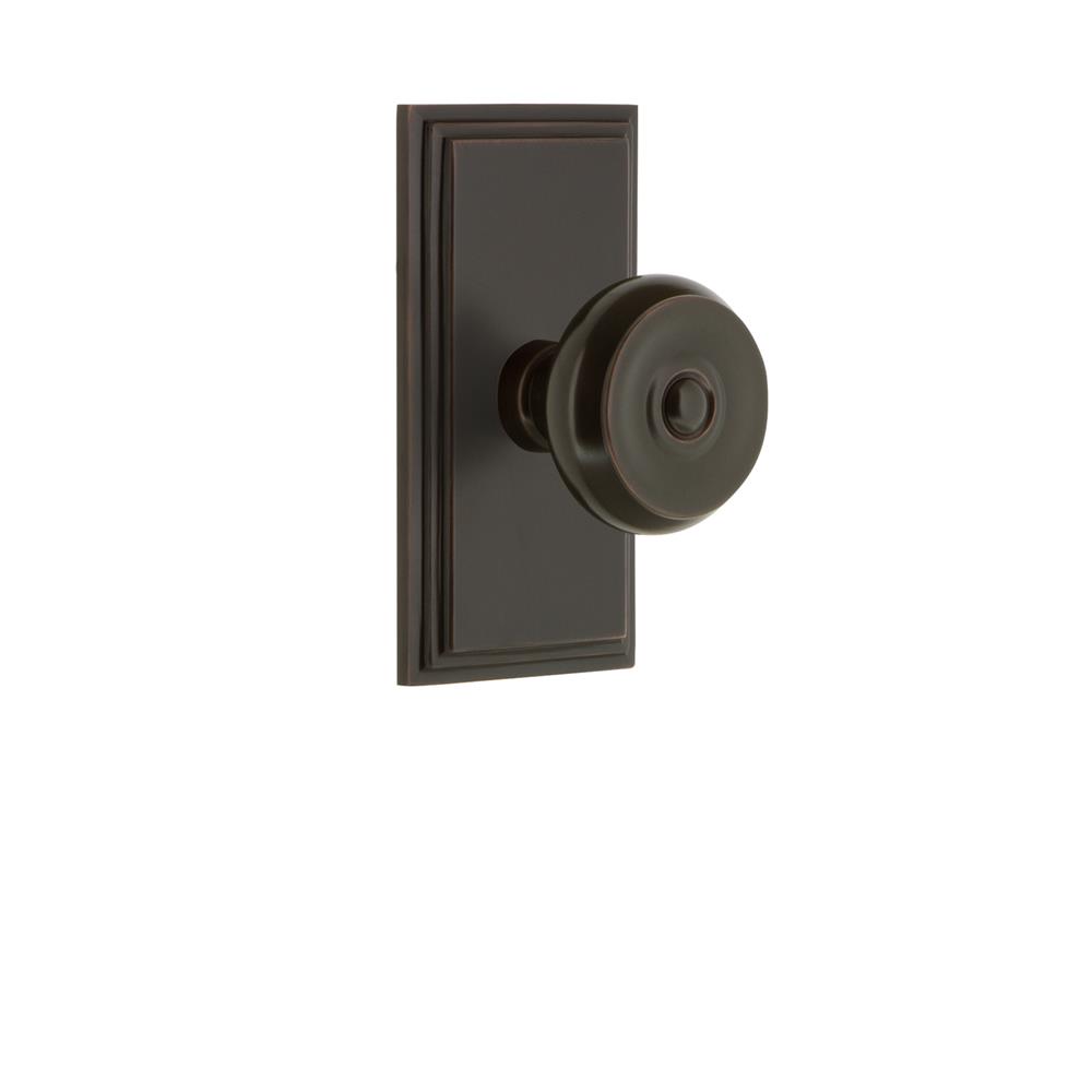 Grandeur by Nostalgic Warehouse CARBOU Grandeur Carre Plate Passage with Bouton Knob in Timeless Bronze