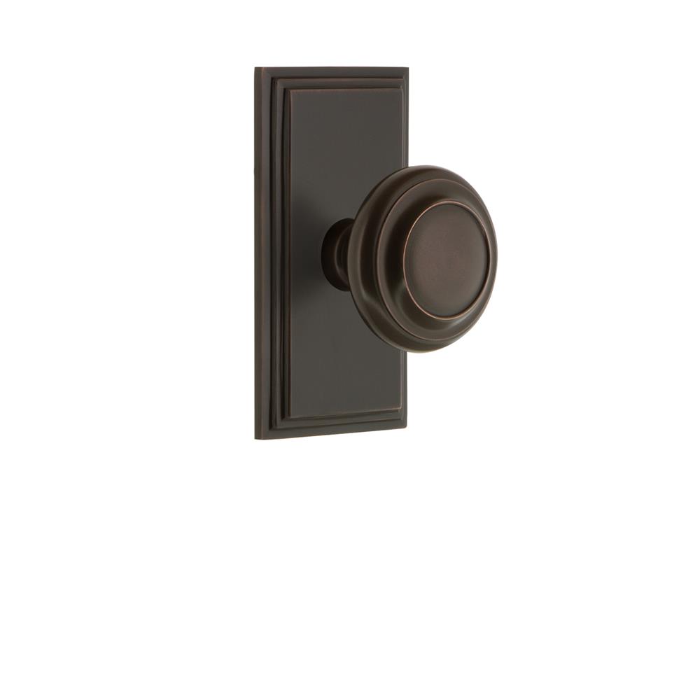 Grandeur by Nostalgic Warehouse CARCIR Grandeur Carre Plate Passage with Circulaire Knob in Timeless Bronze