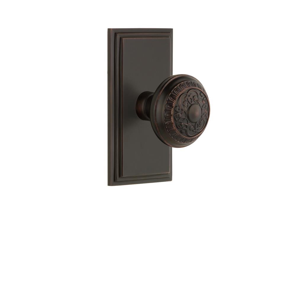 Grandeur by Nostalgic Warehouse CARWIN Grandeur Carre Plate Dummy with Windsor Knob in Timeless Bronze