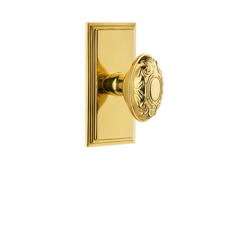 Grandeur by Nostalgic Warehouse CARGVC Grandeur Carre Plate Double Dummy with Grande Victorian Knob in Lifetime Brass