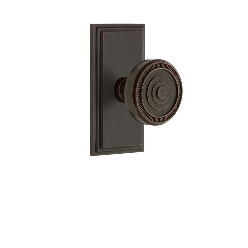 Grandeur by Nostalgic Warehouse CARSOL Grandeur Carre Plate Double Dummy with Soleil Knob in Timeless Bronze