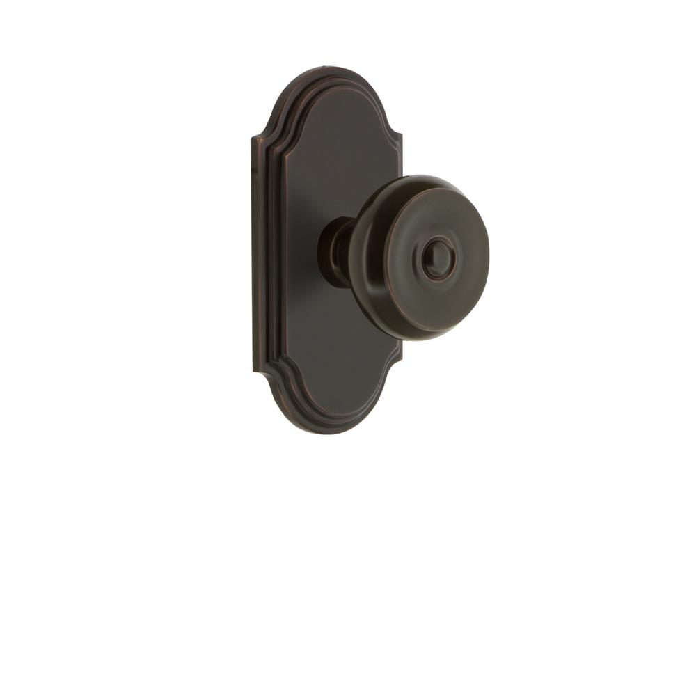 Grandeur by Nostalgic Warehouse ARCBOU Grandeur Arc Plate Dummy with Bouton Knob in Timeless Bronze