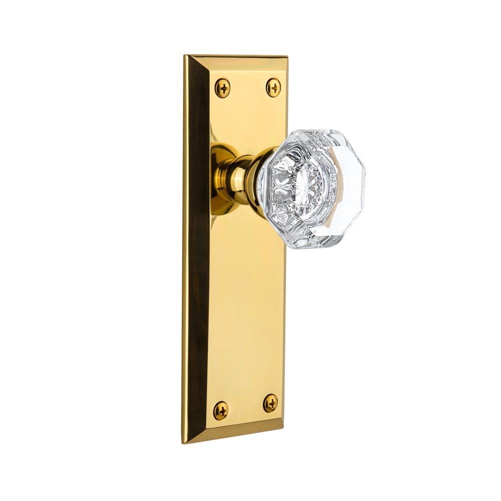 Grandeur by Nostalgic Warehouse FAVCHM Grandeur Fifth Avenue Plate Passage with Chambord Knob in Polished Brass
