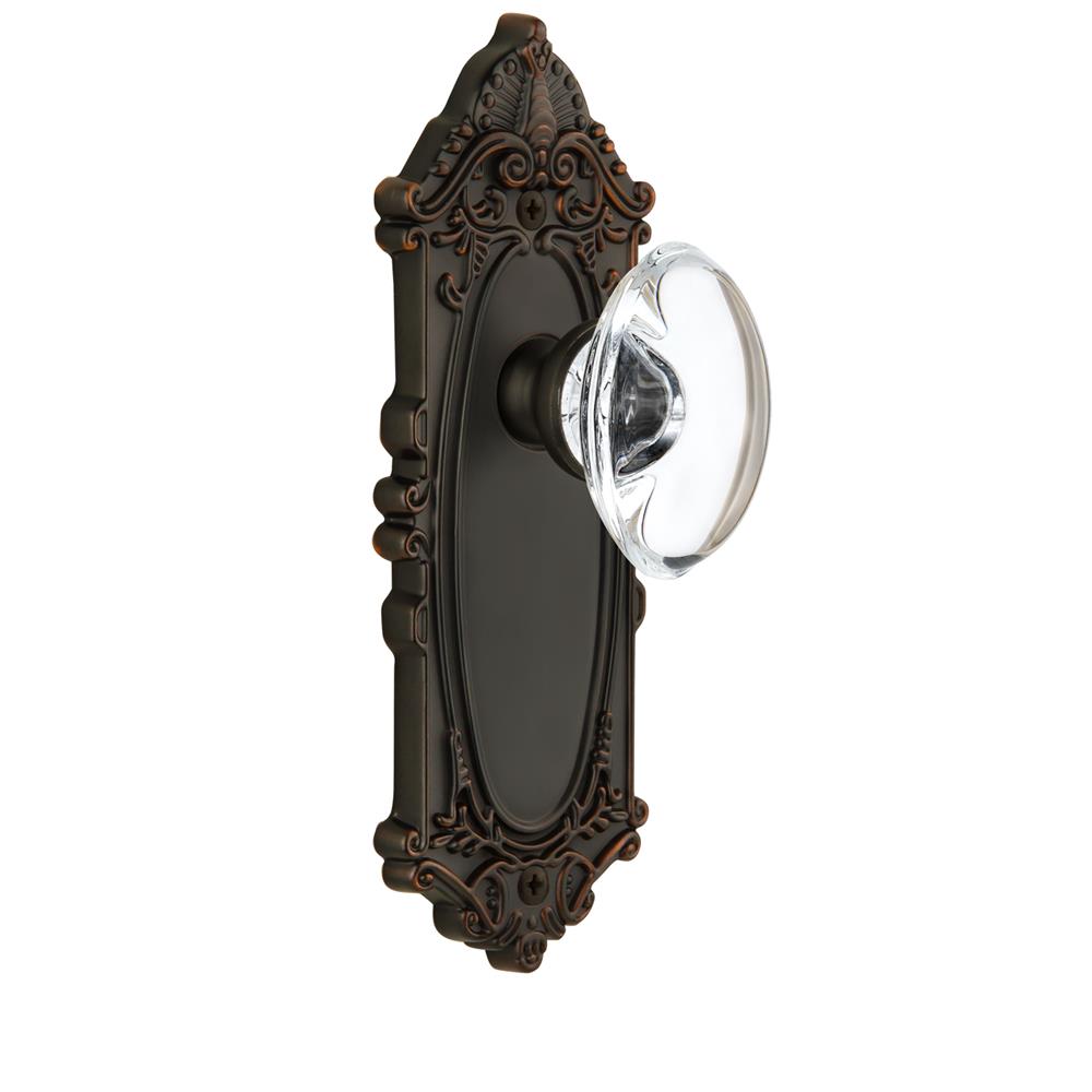 Grandeur by Nostalgic Warehouse GVCPRO Grandeur Grande Victorian Plate Passage with Provence Knob in Timeless Bronze